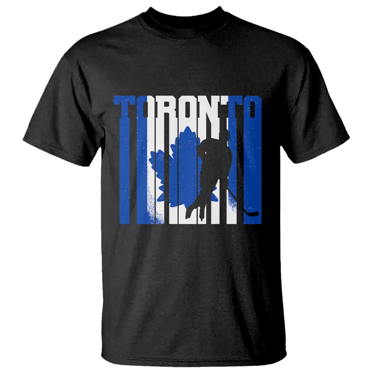 Ice Hockey Torontonian Player T Shirt Toronto Flag Gift TS12 Black Print Your Wear