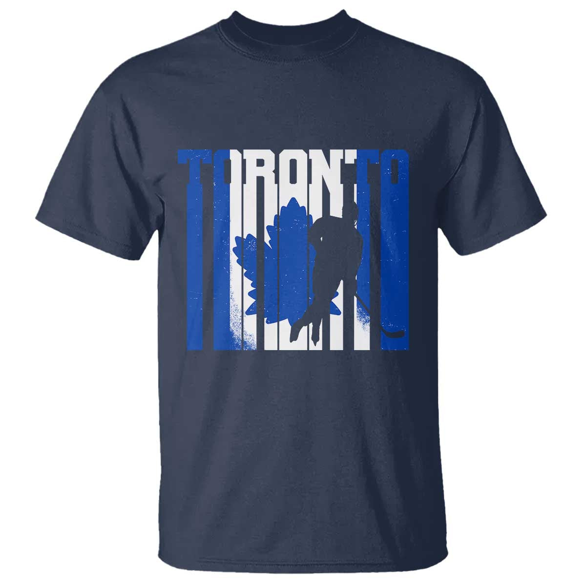 Ice Hockey Torontonian Player T Shirt Toronto Flag Gift TS12 Navy Print Your Wear