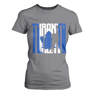 Ice Hockey Torontonian Player T Shirt For Women Toronto Flag Gift TS12 Charcoal Print Your Wear