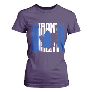 Ice Hockey Torontonian Player T Shirt For Women Toronto Flag Gift TS12 Purple Print Your Wear