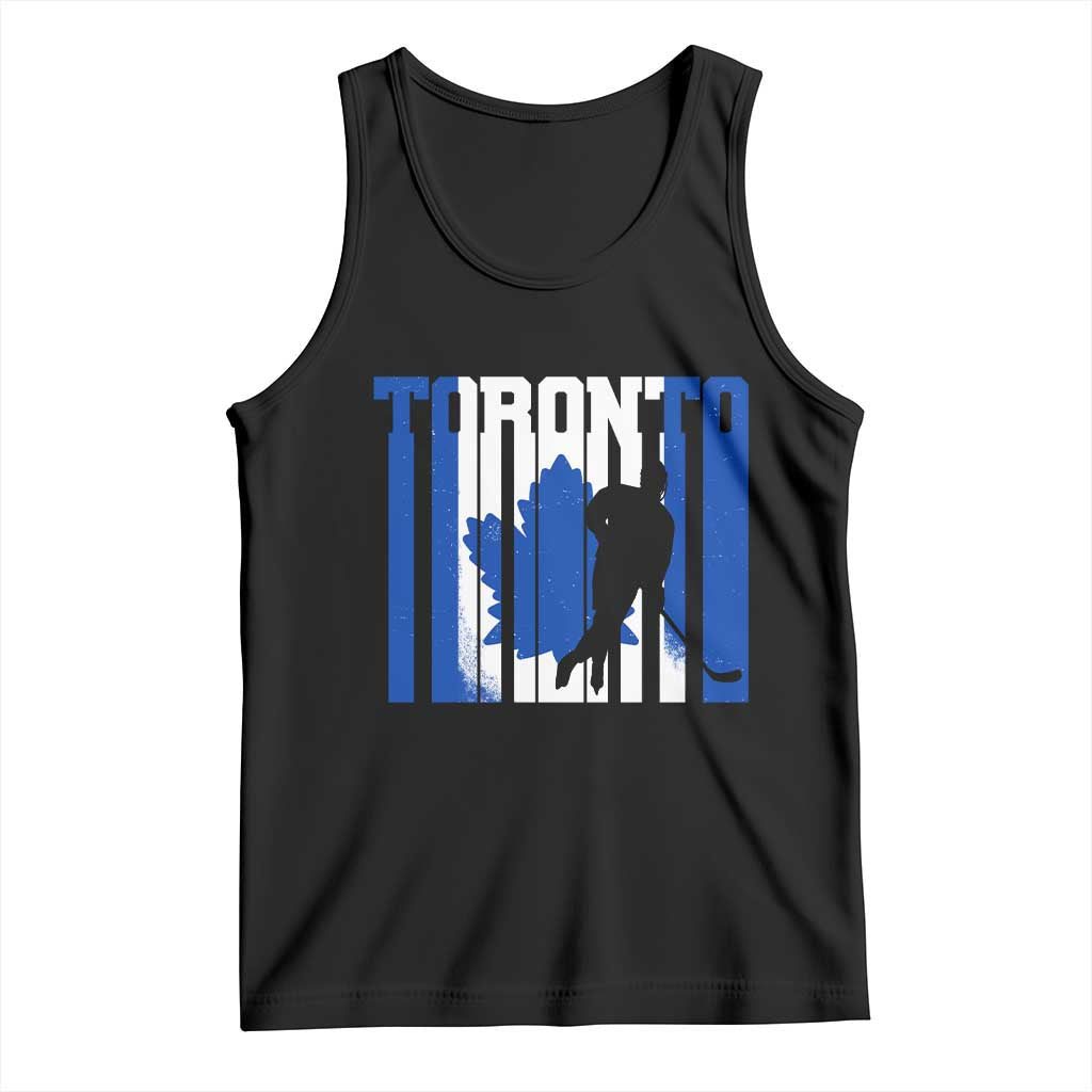 Ice Hockey Torontonian Player Tank Top Toronto Flag Gift TS12 Black Print Your Wear