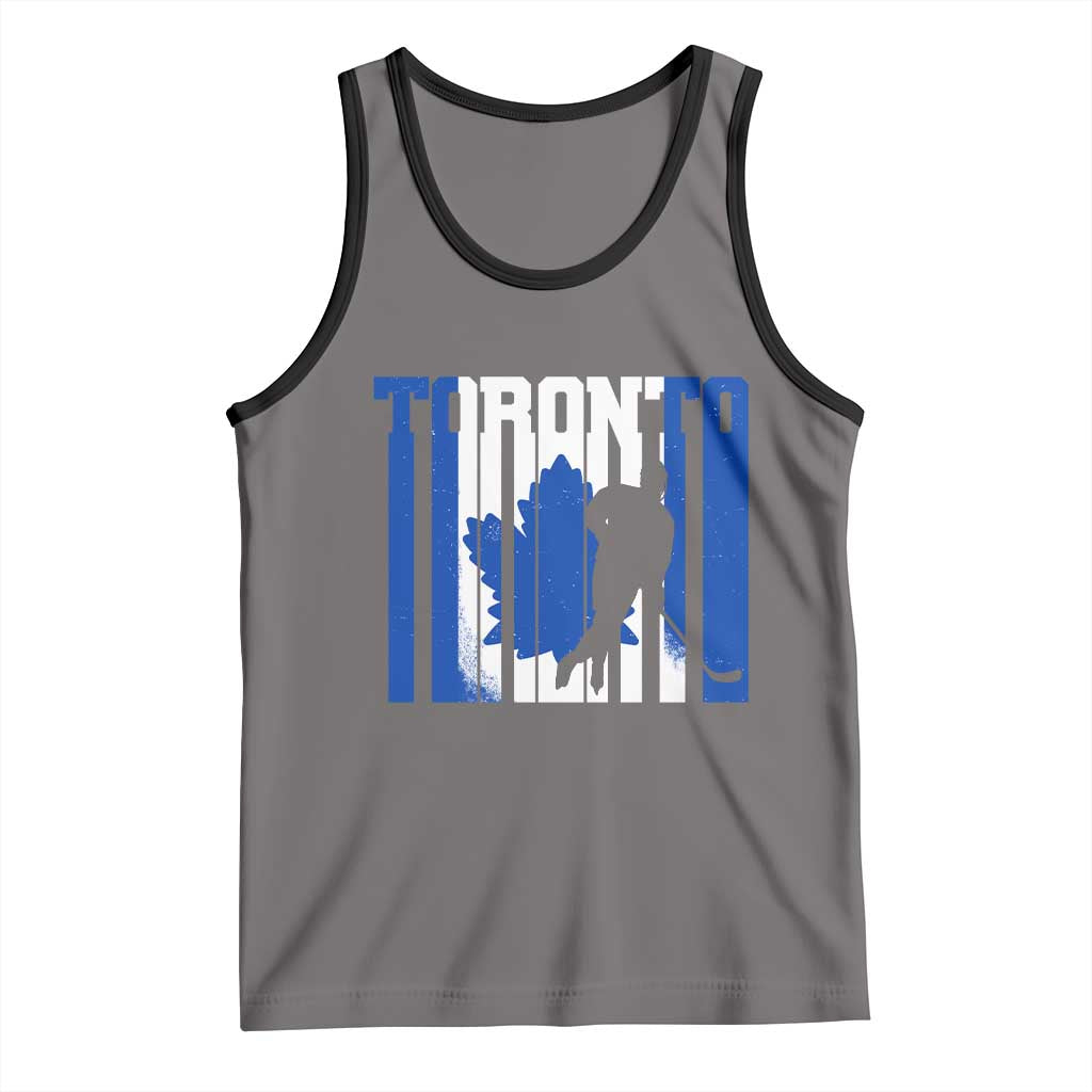 Ice Hockey Torontonian Player Tank Top Toronto Flag Gift TS12 Deep Heather Black Print Your Wear
