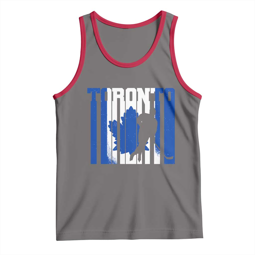 Ice Hockey Torontonian Player Tank Top Toronto Flag Gift TS12 Deep Heather Red Print Your Wear