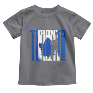 Ice Hockey Torontonian Player Toddler T Shirt Toronto Flag Gift TS12 Charcoal Print Your Wear