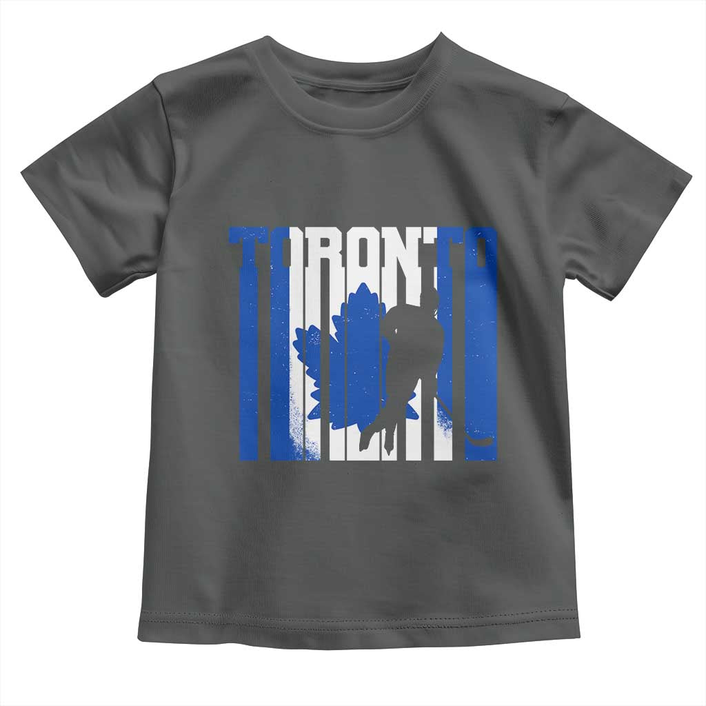 Ice Hockey Torontonian Player Toddler T Shirt Toronto Flag Gift TS12 Dark Heather Print Your Wear