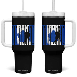 Ice Hockey Torontonian Player Tumbler With Handle Toronto Flag Gift TS12 One Size: 40 oz Black Print Your Wear