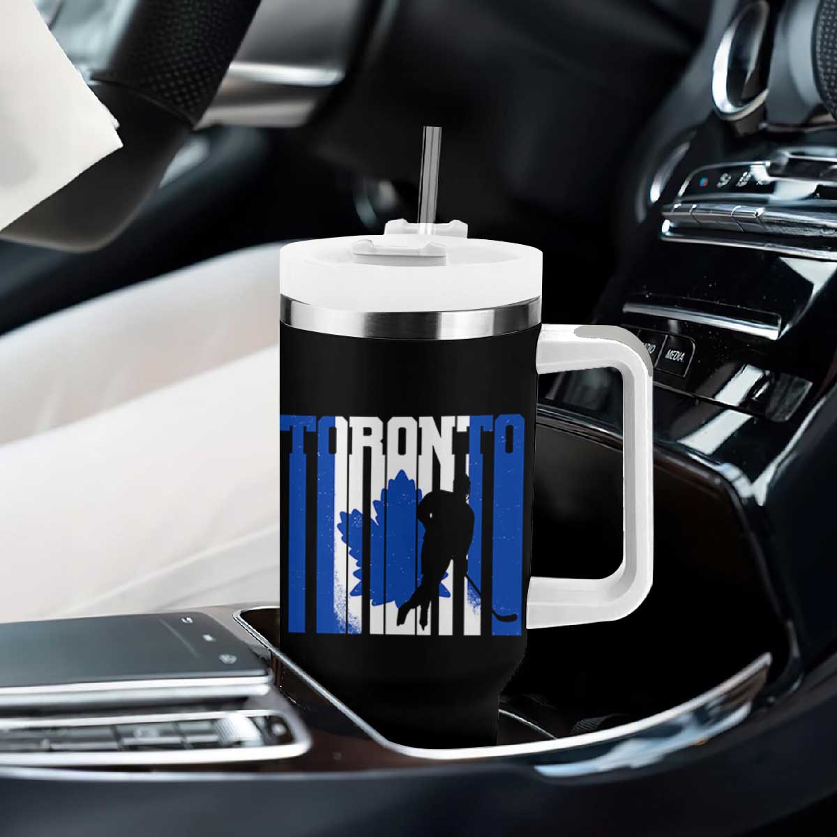 Ice Hockey Torontonian Player Tumbler With Handle Toronto Flag Gift TS12 Print Your Wear