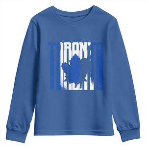 Ice Hockey Torontonian Player Youth Sweatshirt Toronto Flag Gift TS12 Royal Blue Print Your Wear