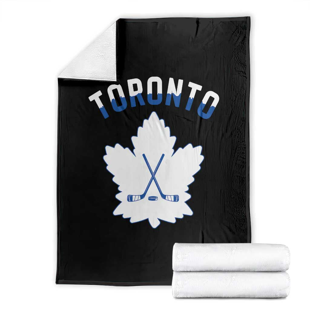 Toronto Ice Hockey Lover Throw Blanket Gift For Torontonian TS12 Black Print Your Wear