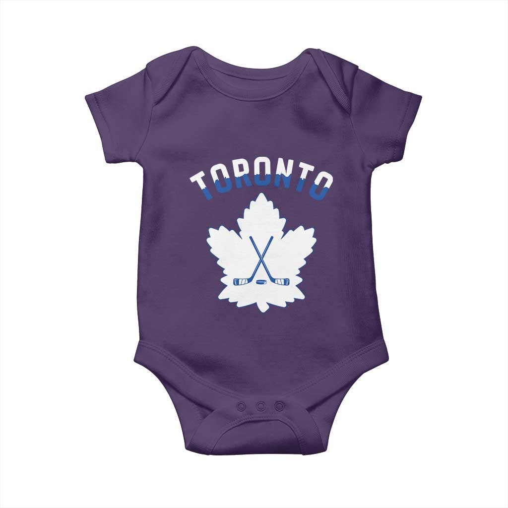 Toronto Ice Hockey Lover Baby Onesie Gift For Torontonian TS12 Purple Print Your Wear