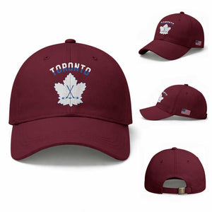 Toronto Ice Hockey Lover Baseball Cap Gift For Torontonian TS12 Baseball Cap Universal Fit Maroon Print Your Wear