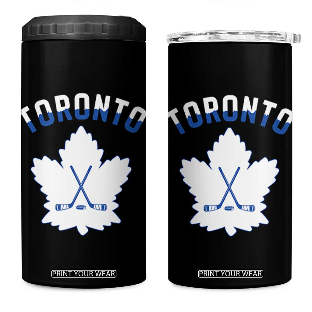 Toronto Ice Hockey Lover 4 in 1 Can Cooler Tumbler Gift For Torontonian TS12 One Size: 16 oz Black Print Your Wear