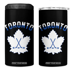 Toronto Ice Hockey Lover 4 in 1 Can Cooler Tumbler Gift For Torontonian TS12 One Size: 16 oz Black Print Your Wear