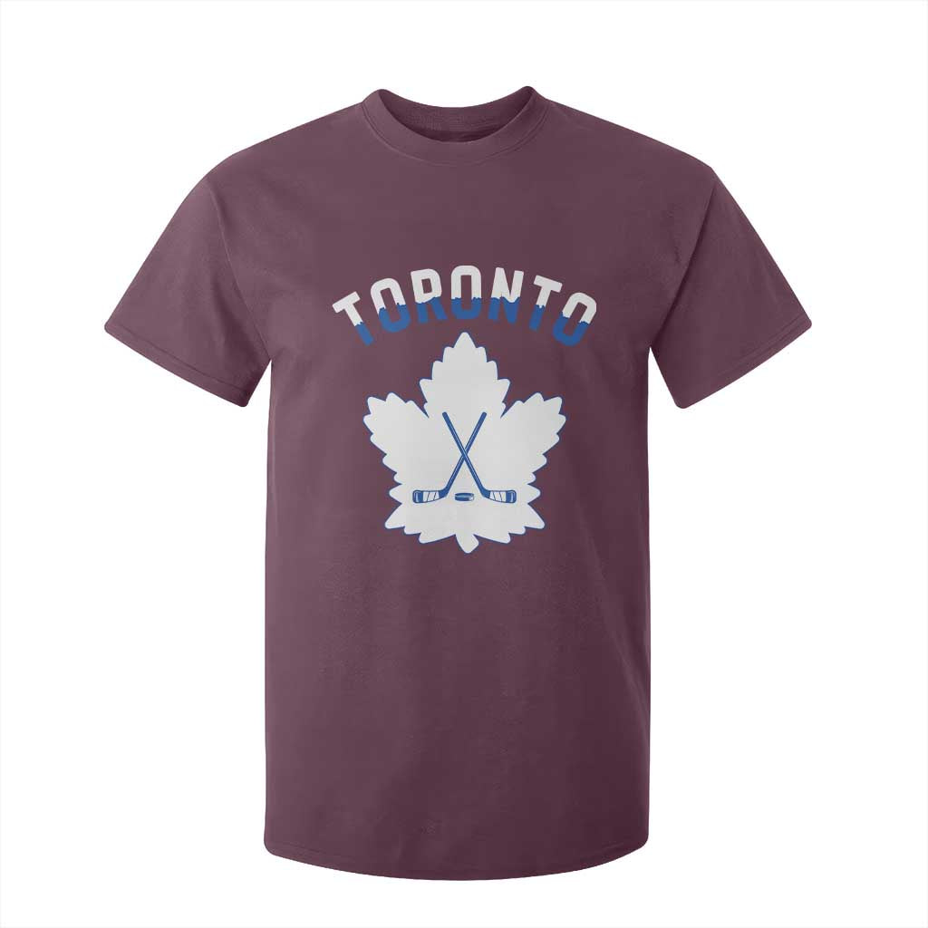 Toronto Ice Hockey Lover T Shirt For Kid Gift For Torontonian TS12 Maroon Print Your Wear