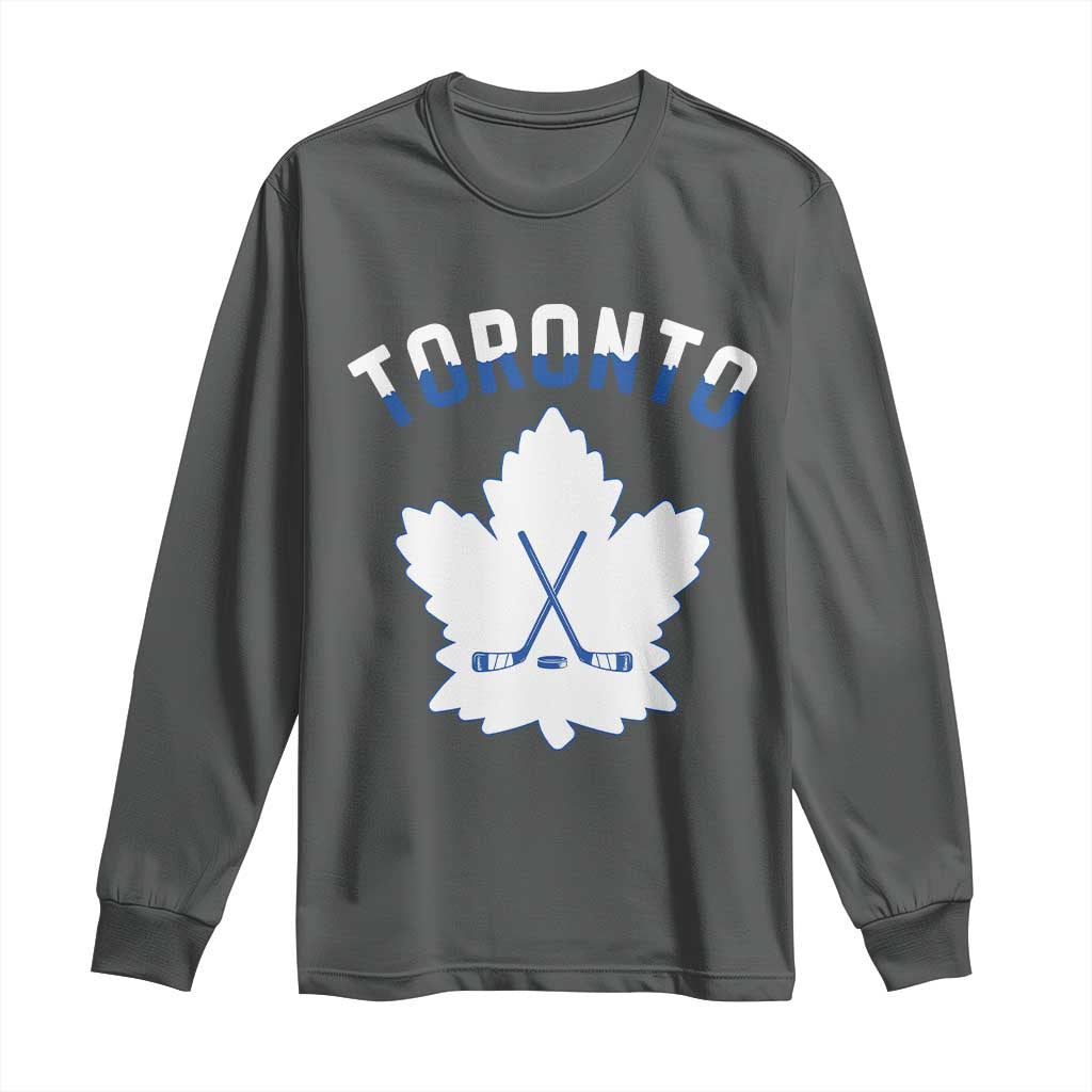 Toronto Ice Hockey Lover Long Sleeve Shirt Gift For Torontonian TS12 Dark Heather Print Your Wear
