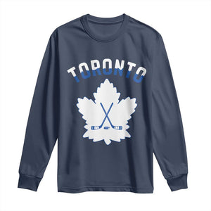 Toronto Ice Hockey Lover Long Sleeve Shirt Gift For Torontonian TS12 Navy Print Your Wear