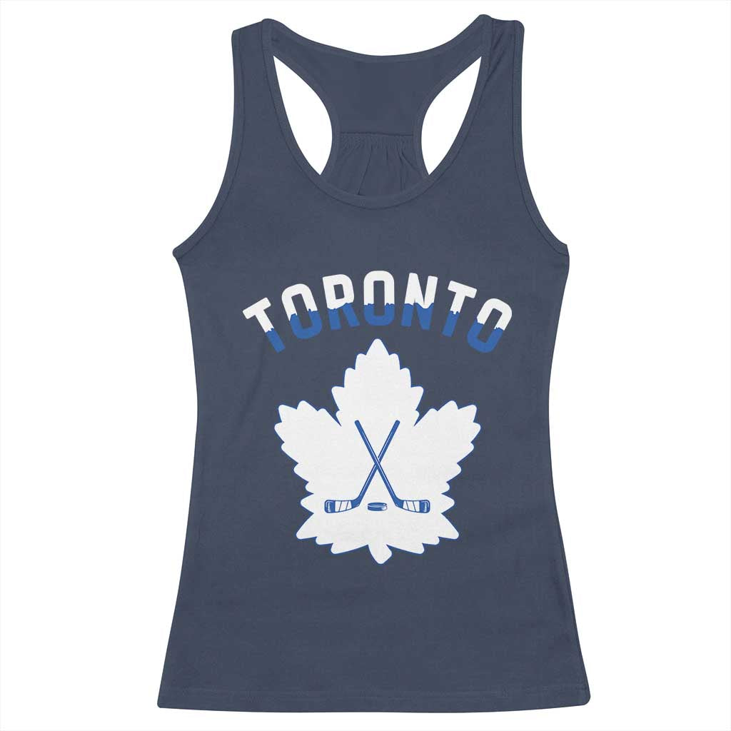 Toronto Ice Hockey Lover Racerback Tank Top Gift For Torontonian TS12 Navy Print Your Wear