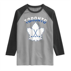 Toronto Ice Hockey Lover Raglan Shirt Gift For Torontonian TS12 Sport Gray Black Print Your Wear