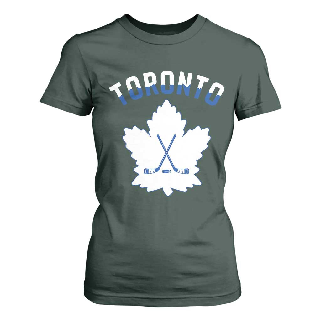 Toronto Ice Hockey Lover T Shirt For Women Gift For Torontonian TS12 Dark Forest Green Print Your Wear
