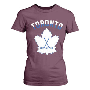 Toronto Ice Hockey Lover T Shirt For Women Gift For Torontonian TS12 Maroon Print Your Wear