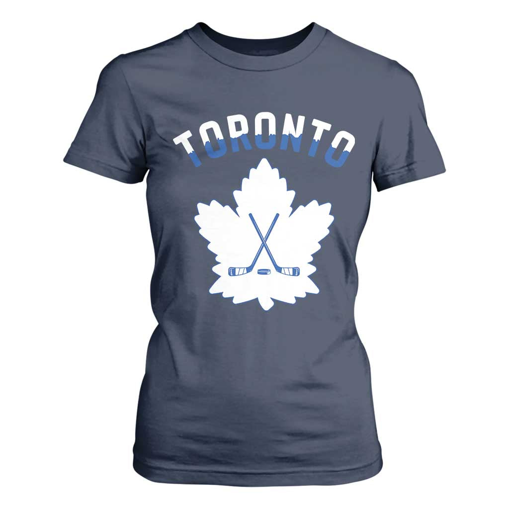 Toronto Ice Hockey Lover T Shirt For Women Gift For Torontonian TS12 Navy Print Your Wear