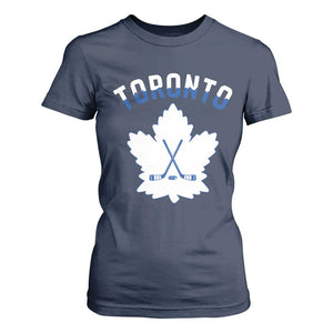Toronto Ice Hockey Lover T Shirt For Women Gift For Torontonian TS12 Navy Print Your Wear