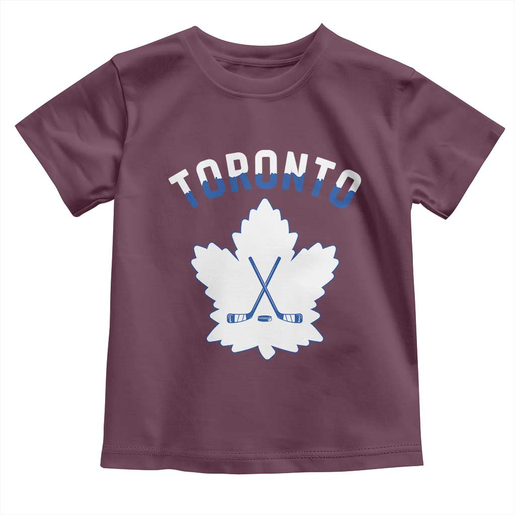 Toronto Ice Hockey Lover Toddler T Shirt Gift For Torontonian TS12 Maroon Print Your Wear