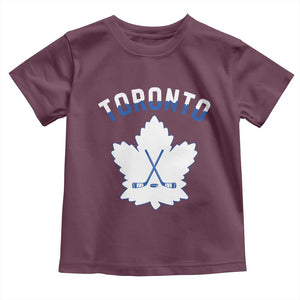 Toronto Ice Hockey Lover Toddler T Shirt Gift For Torontonian TS12 Maroon Print Your Wear