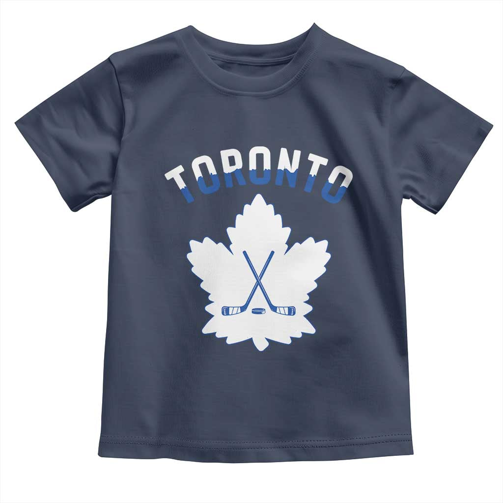 Toronto Ice Hockey Lover Toddler T Shirt Gift For Torontonian TS12 Navy Print Your Wear