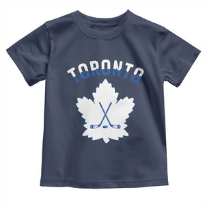 Toronto Ice Hockey Lover Toddler T Shirt Gift For Torontonian TS12 Navy Print Your Wear