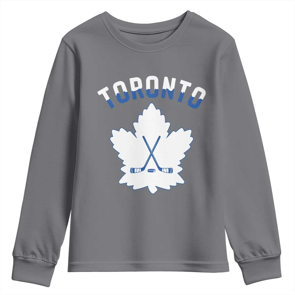 Toronto Ice Hockey Lover Youth Sweatshirt Gift For Torontonian TS12 Charcoal Print Your Wear