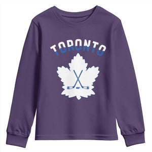 Toronto Ice Hockey Lover Youth Sweatshirt Gift For Torontonian TS12 Purple Print Your Wear
