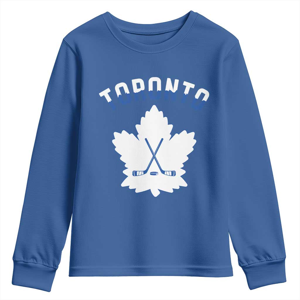 Toronto Ice Hockey Lover Youth Sweatshirt Gift For Torontonian TS12 Royal Blue Print Your Wear