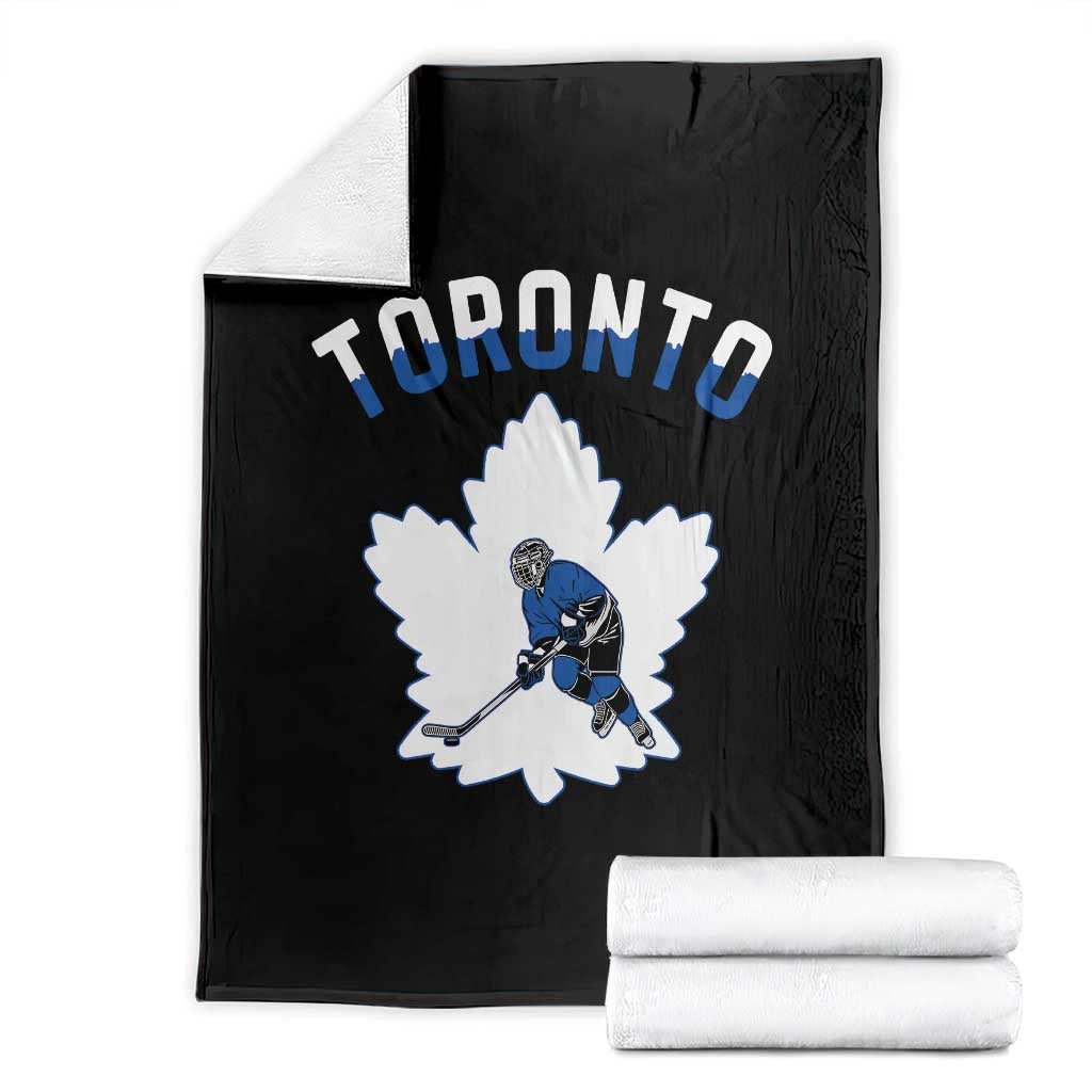 Toronto Ice Hockey Player Throw Blanket Canadian Winter Sport TS12 Black Print Your Wear