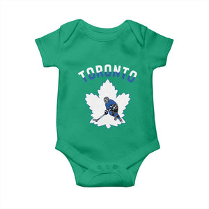 Toronto Ice Hockey Player Baby Onesie Canadian Winter Sport TS12 Irish Green Print Your Wear