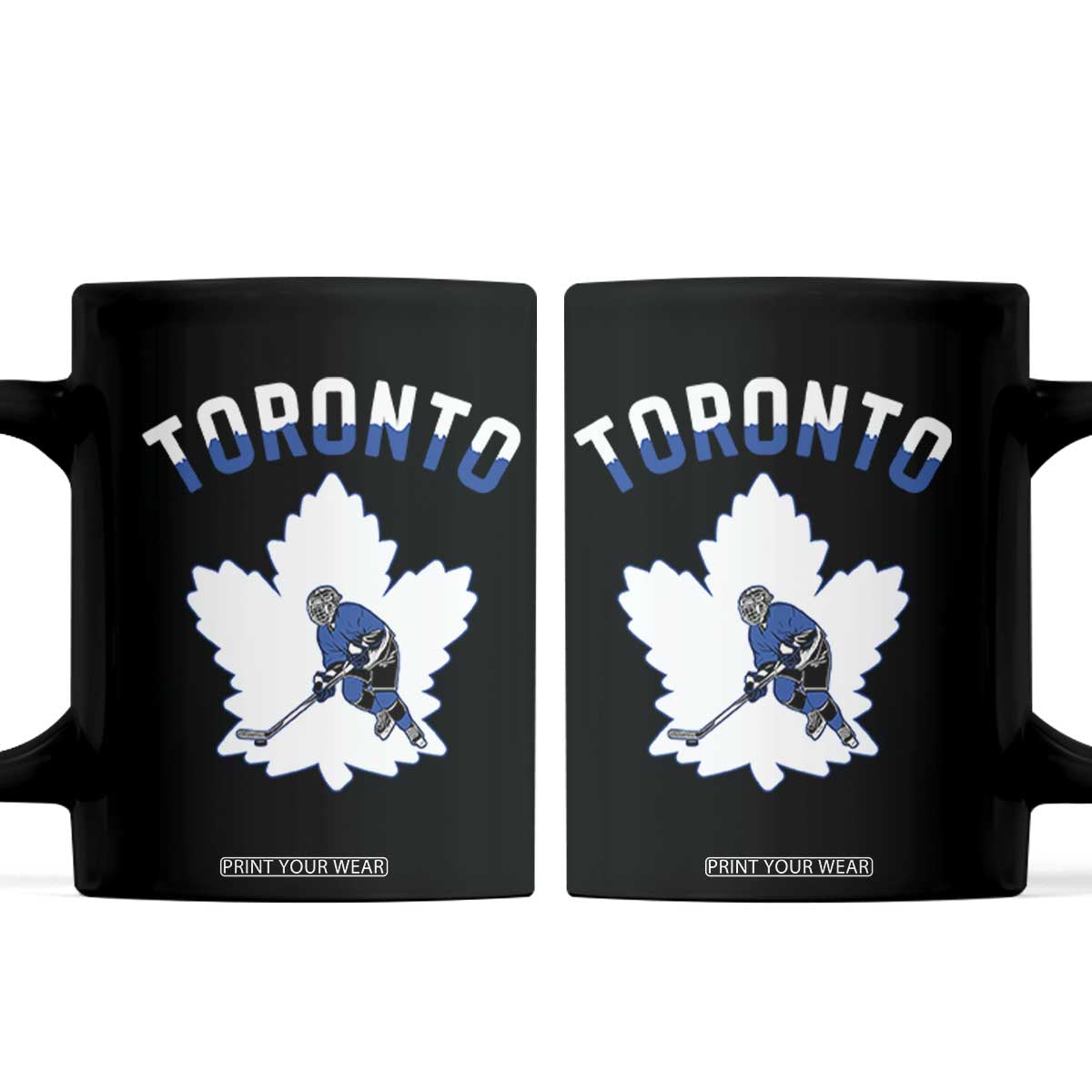 Toronto Ice Hockey Player Coffee Mug Canadian Winter Sport TS12 Black Print Your Wear