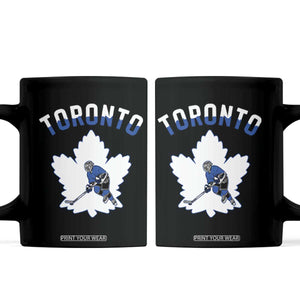 Toronto Ice Hockey Player Coffee Mug Canadian Winter Sport TS12 Black Print Your Wear