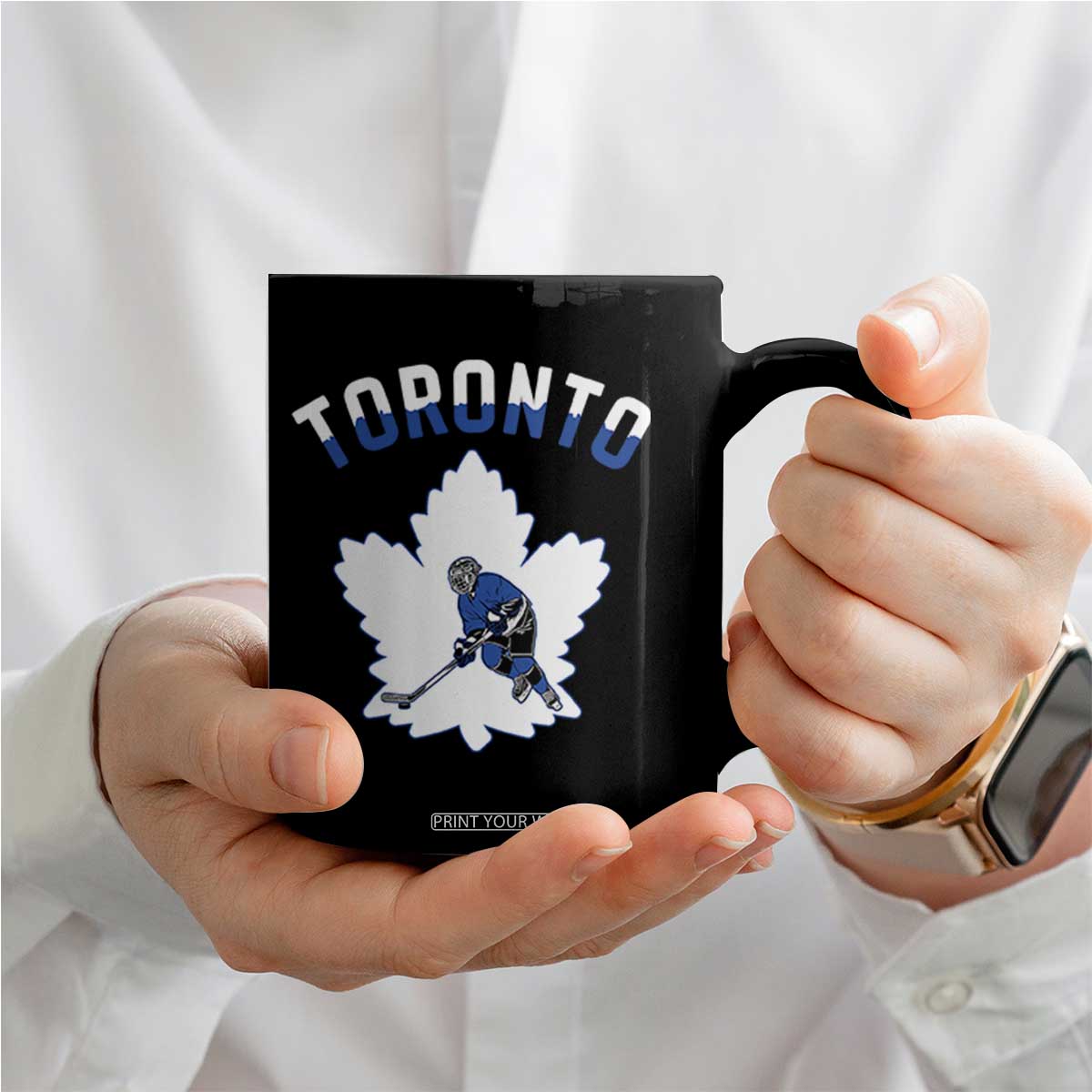 Toronto Ice Hockey Player Coffee Mug Canadian Winter Sport TS12 Print Your Wear