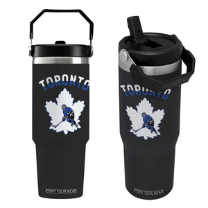 Toronto Ice Hockey Player Flip Straw Tumbler Canadian Winter Sport TS12 One Size: 30 oz Black Print Your Wear