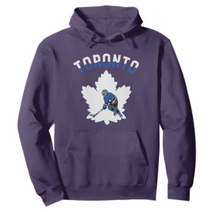 Toronto Ice Hockey Player Hoodie Canadian Winter Sport TS12 Purple Print Your Wear