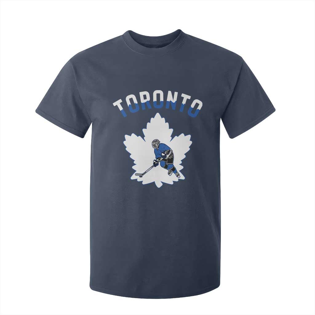 Toronto Ice Hockey Player T Shirt For Kid Canadian Winter Sport TS12 Navy Print Your Wear