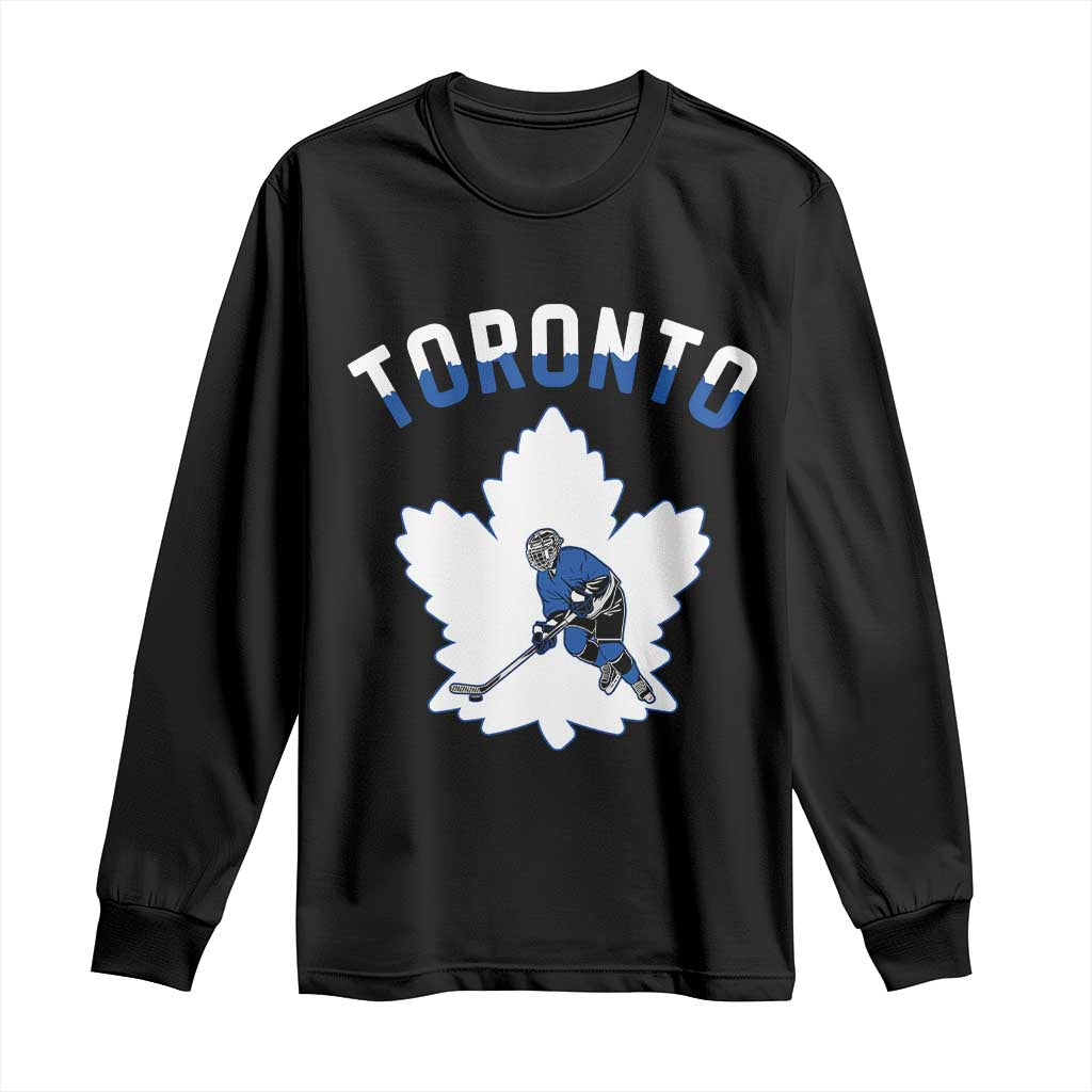 Toronto Ice Hockey Player Long Sleeve Shirt Canadian Winter Sport TS12 Black Print Your Wear