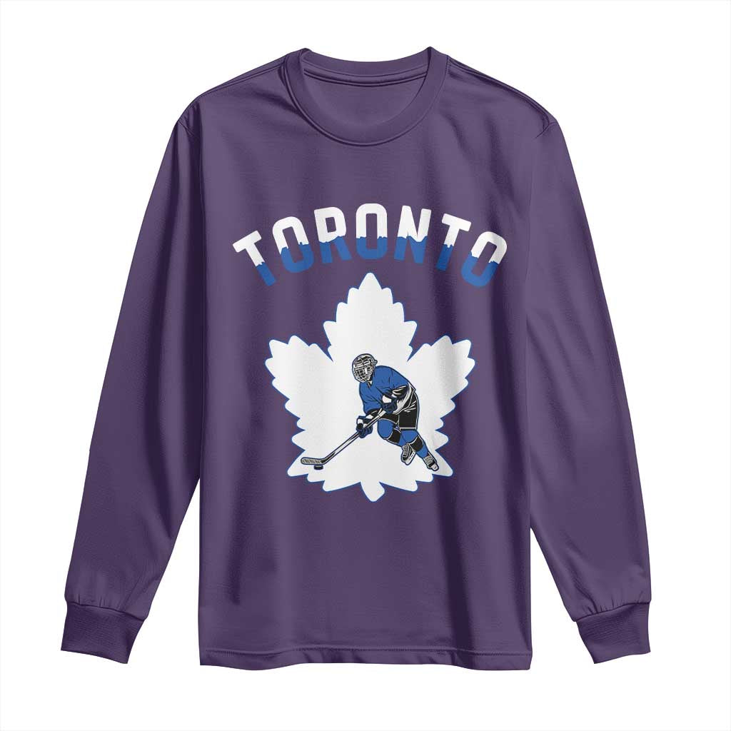 Toronto Ice Hockey Player Long Sleeve Shirt Canadian Winter Sport TS12 Purple Print Your Wear