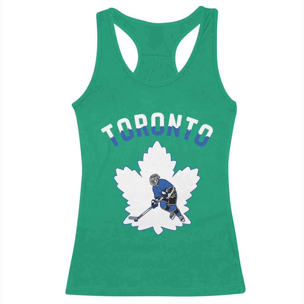 Toronto Ice Hockey Player Racerback Tank Top Canadian Winter Sport TS12 Irish Green Print Your Wear