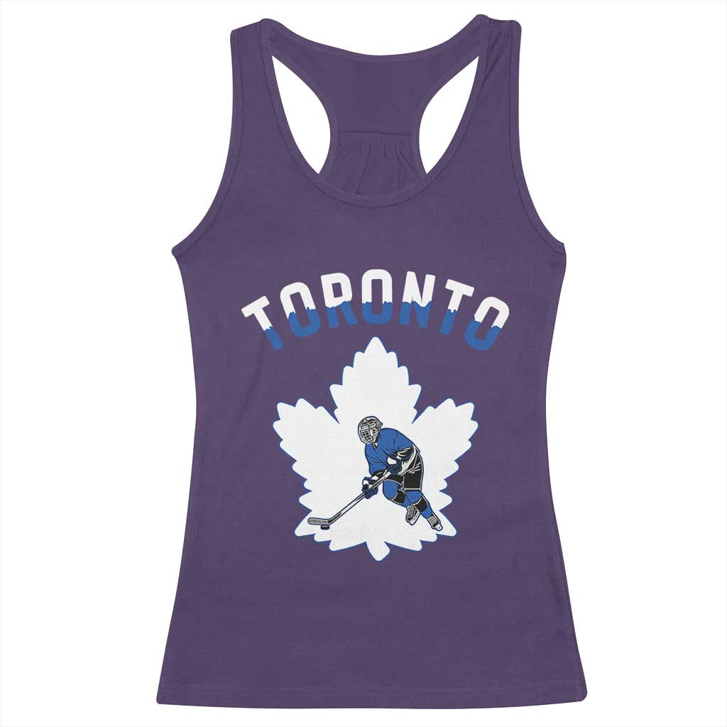 Toronto Ice Hockey Player Racerback Tank Top Canadian Winter Sport TS12 Purple Print Your Wear