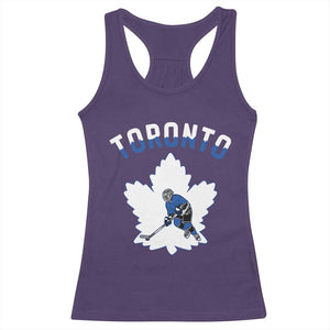 Toronto Ice Hockey Player Racerback Tank Top Canadian Winter Sport TS12 Purple Print Your Wear