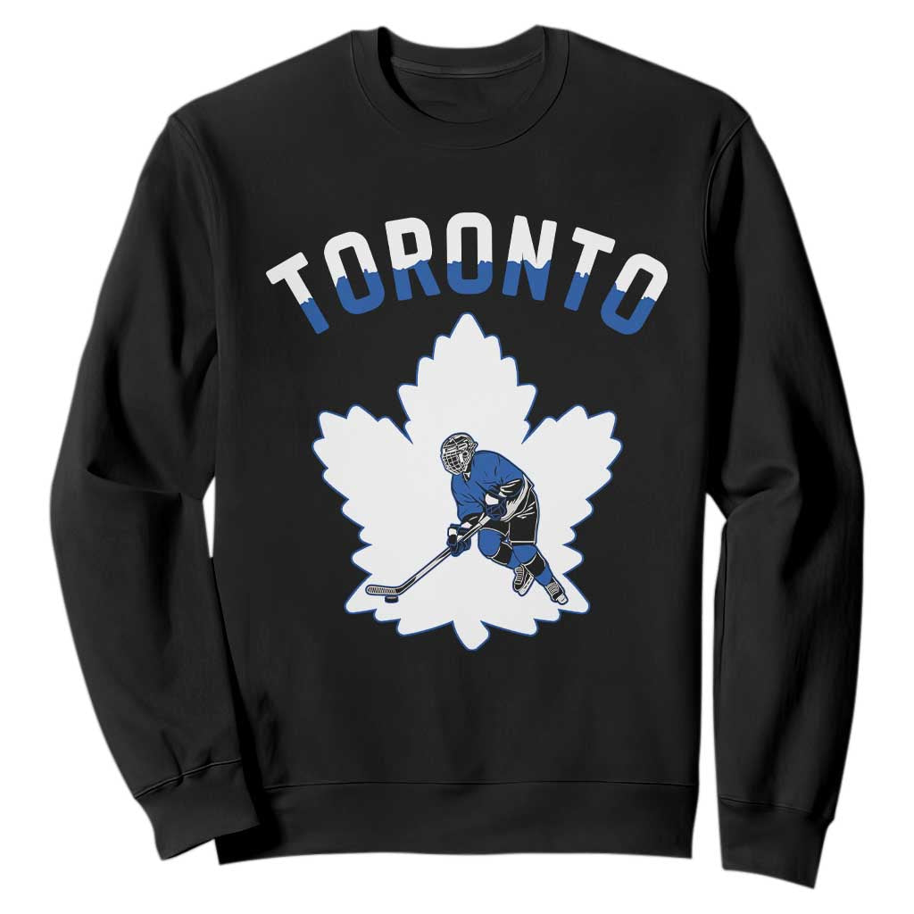 Toronto Ice Hockey Player Sweatshirt Canadian Winter Sport TS12 Black Print Your Wear