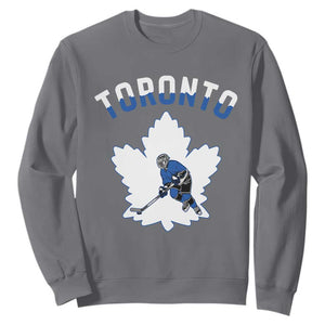 Toronto Ice Hockey Player Sweatshirt Canadian Winter Sport TS12 Charcoal Print Your Wear