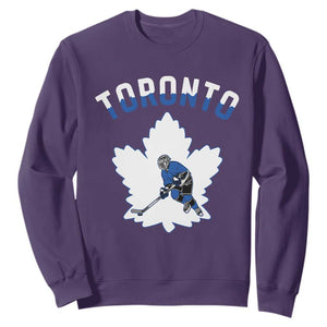 Toronto Ice Hockey Player Sweatshirt Canadian Winter Sport TS12 Purple Print Your Wear