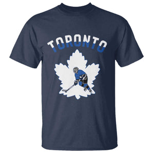Toronto Ice Hockey Player T Shirt Canadian Winter Sport TS12 Navy Print Your Wear
